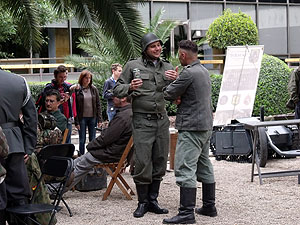Soldados de recreacion historica - patio interior de la Feria No Sólo Militaria 2012
