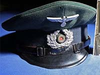Gorra Original de visera NCO Funcionario de la Wehrmacht (wehrmachtbeante auf kriegsdaver) - Militaria Wehrmacht Info