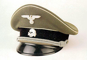 Gorra con visera de Oficial de la Waffen SS